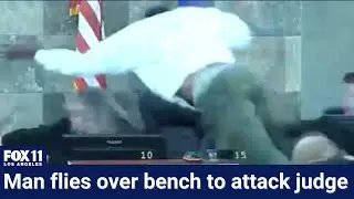 Las Vegas judge attacked by man jumping over bench during sentencing