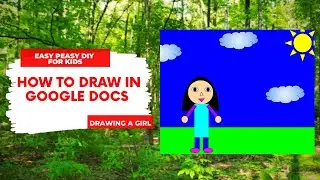 How To Draw A Girl With Shapes in Google Docs | Drawing People