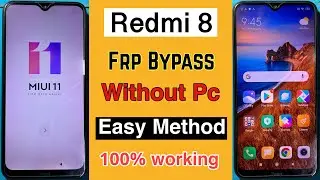 Xiaomi Redmi 8 Frp Bypass Without Pc | Miui 11 | Redmi 8 Google Account Bypass 2024