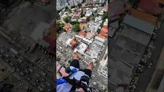 Roof inspection gone wrong, watch until the end 🪂 DJI Osmo Action 4 🎬 @Armankremer #basejump