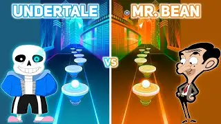 Undertale vs Mr. Bean - Rush Tiles Magic Hop