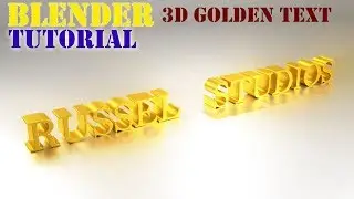 Blender Beginner Tutorial [2018]: How to make an elegant golden text (+Change Font)