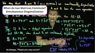 Simultaneously Diagonalizable Matrices Commute and a Partial Converse