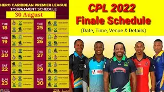CPL 2022 - All Match's Finale Schedule ( Date, Time, Venue & Details) || Cpl schedule 2022 || 