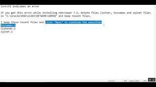 lsnrctl indicates an error solution
