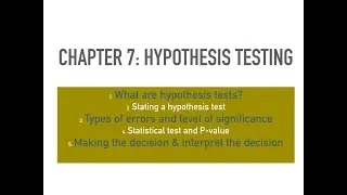 Intro to Stats: Introduction to Hypothesis Testing