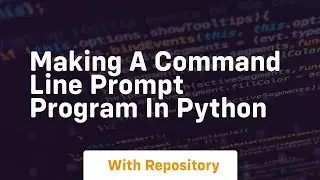 Making a command line prompt program in python