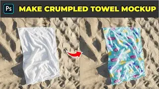 How to make crumpled towel mockup - Photoshop Tutorial