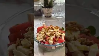 KARPUZLU YAZ SALATASI🍉🥗 #shorts #salad #recipe #viral #food #pratiktarifler #buğçekondakçı