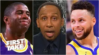 Stephen A. and Kendrick Perkins debate Steph Curry vs. Magic Johnson | First Take