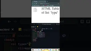 HTML Order List type #shorts