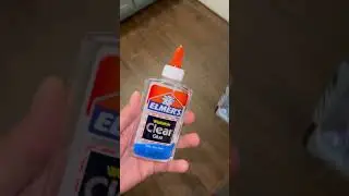 mixing glue with inflatable little bags