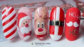 Nail Art 2021|Christmas Nail Art| Santa Claus Nail|Easy Christmas Nail Art| Nail Art Natalizie 🎄❄️