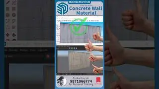 🔷 SketchUp Short - 151, How to make Concrete Wall Material