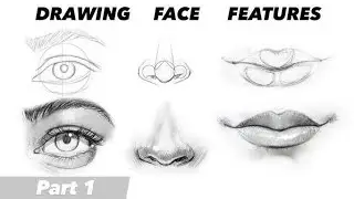 Get GREAT at Drawing FACE Parts (Eye, Nose, Lips and  Ears ) - Practice every students