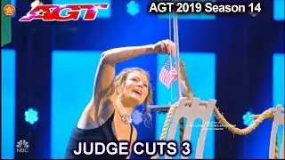 Cirque Du Sewer (Melissa Arleth &pet) rat act PATRIOTIC & FUN | America's Got Talent 2019 Judge Cuts