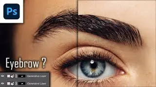 Eyebrow Shape Using Generative Fill | Adobe Photoshop Beta Tutorial