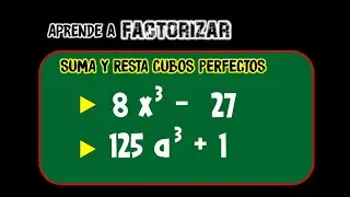 Factorización de suma o resta de CUBOS PERFECTOS || Dos ejercicios resueltos