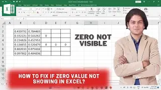 How to fix if zero value not showing in Excel? #exceltutorial