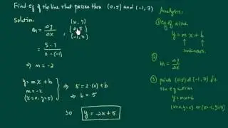 Find the equation of a line passing through two points