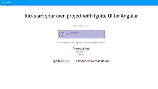 Getting Started with Ignite UI for Angular Download Package