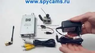 Комплектация беспроводной аналоговой камеры 