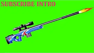 AWM Subscribe intro Green Screen || Pubg Gun AWM Green Screen effect for Subscribe button || AWM gun