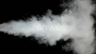 Water Vapor. White Jet of Vapour Steam Under Pressure on Black Background | Stock Footage - Enva...