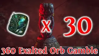 PATH OF EXILE 3.14 - CORRUPTING 30 UNNATURAL INSTINCT JEWELS - 360 EXALTED ORB GAMBLE!!