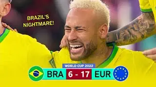 BRAZIL STINKS AGAINST EUROPEAN COUNTRIES / BRAZIL 6 EUROPE 17 (last eliminations)