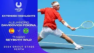 Alejandro Davidovich Fokina v Thiago Seyboth Wild Extended Highlights | United Cup 2024 Group A