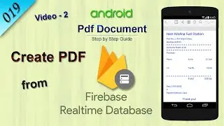 #2 Create PDF from Firebase Database android || Android Studio Firebase PDF Invoice Tutorial