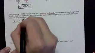 Solving a Word Problem with Two Unknowns using Linear Equations