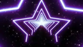 STAR Abstract Neon TUNNEL TREND VJ LOOP Ultra Tunnel Background - Motion 4k Screensaver