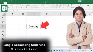 How to add single accounting underline in excel?