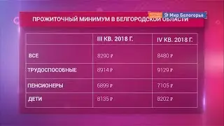 Вырос прожиточный минимум в Белгородской области