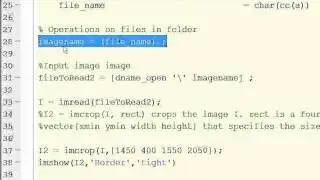 MATLAB Cropping all pictures in a folder