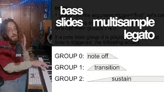 Programming slides and hammers into a multi-sample instrument