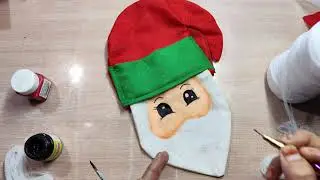 Santa claus purse 🧑‍🎄❄️☃️|DIY| #santaclaus #christmas #christian #craft #art #cute