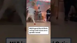 🎉 David Ortizs big swing and miss at gender reveal party ⚾ | #shorts