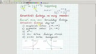 Ko'rsatkichli funksiya va uning grafigi. Algebra 10-sinf. 49-dars