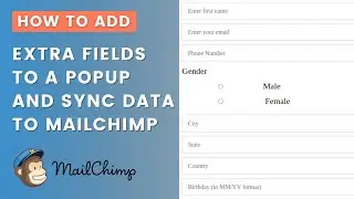 How to Add Extra Fields to a Popup and Sync the Data to MailChimp