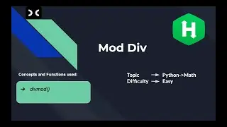 MOD Div in Python | [HackerRank] | Python | Beginner