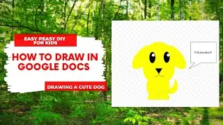 How To Draw on Google Docs | Drawing a cute dog with shapes