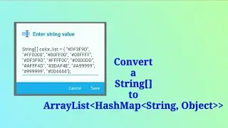 Convert a String array to an ArrayList HashMap