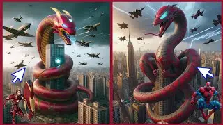 Superhero but dragon snake🔥AII characters(marvel & dc)Spiderman cartoon #marvel #spiderman #cartoon