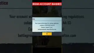 My Bgmi Account got banned without any reasons 😵