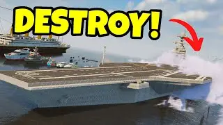 MEGA TSUNAMI VS Aircraft Carrier Survival! - Teardown DESTRUCTION