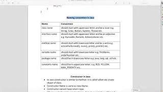 Naming convention in Java