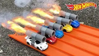 HOT WHEELS PORSCHE ROCKET POWERED RACE !!